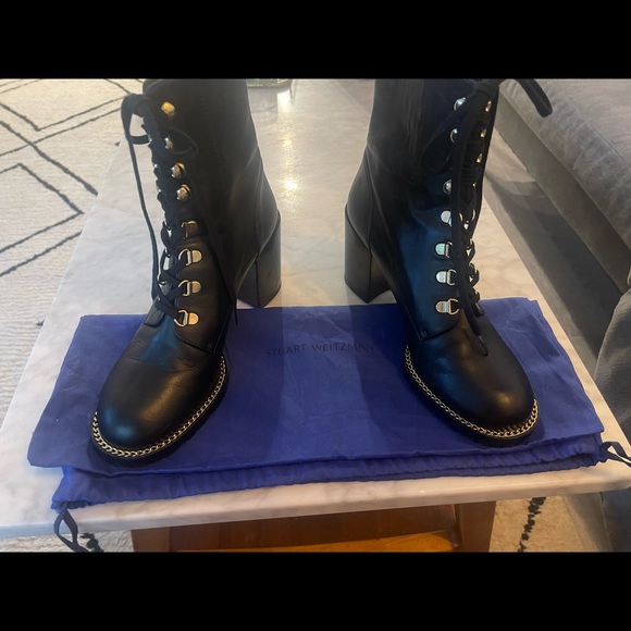 Stuart Weitzman | Shoes | Stuart Weitzman 85 Kolbie Chain Block Bootie |  Poshmark